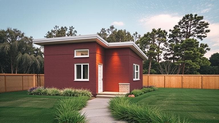 detached adu red house